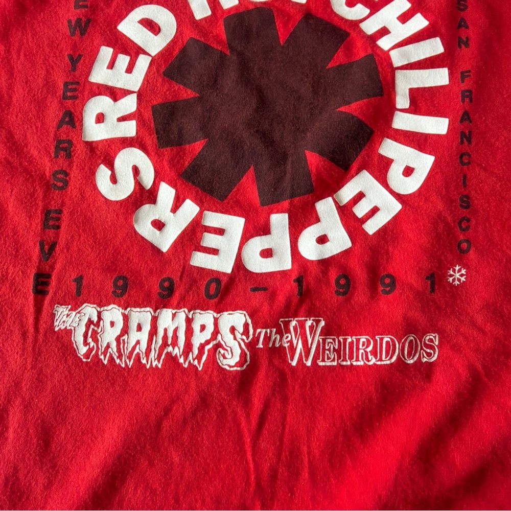 Red Chili Peppers Vintage Cramps Tour Tee size large